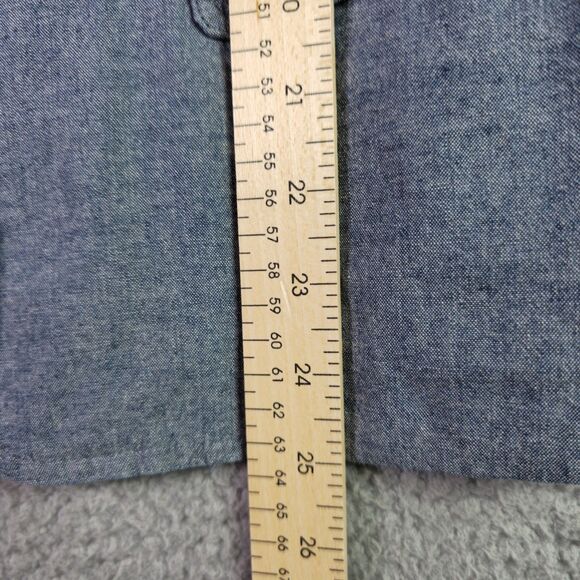 Gap Blue Chambray Preppy Blazer 12 Classic Notch Lapel Single Breasted Lined - Picture 6 of 16